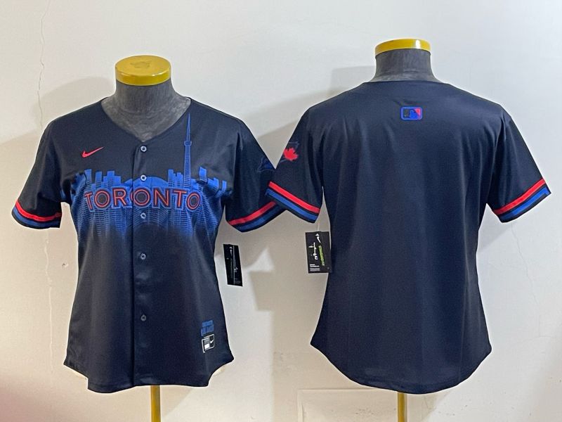 Youth 2025 Toronto Blue Jays Blank black Joint Name Nike MLB Jersey style 001->youth mlb jersey->Youth Jersey